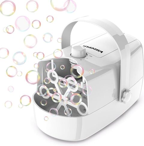 Bubble Machine, 3 in 1 Bubble Maker, Bubble Blower with Replaceable Bubble Wands, 18000+ Bubbles Per Minute, Operated by Plug-in or Batteries, Bubble Toys for Indoor Outdoor Birthday Party in Saudi Arabia