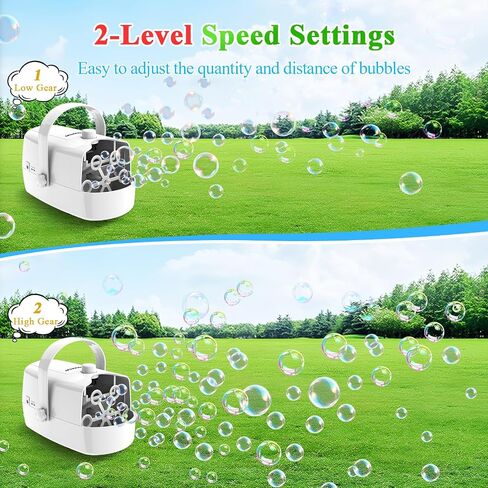 Bubble Machine, 3 in 1 Bubble Maker, Bubble Blower with Replaceable Bubble Wands, 18000+ Bubbles Per Minute, Operated by Plug-in or Batteries, Bubble Toys for Indoor Outdoor Birthday Party in Saudi Arabia