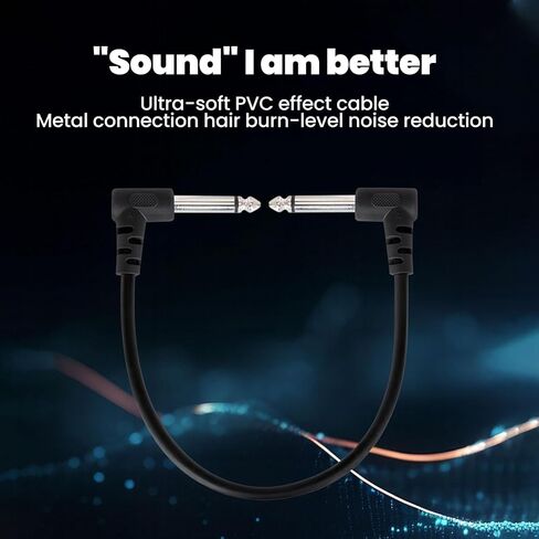 3PCS 6.35mm Guitar Patch Cables, Right to Right Instrument Cables for Pedalboards, Electric Guitar (6 in|15 cm) in Saudi Arabia