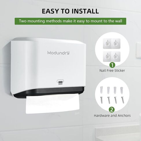 موزعات المناشف الورقية جدار الجدار: حامل منشفة ورقي متعدد الطول ، لا يوجد تثبيت حفر ، موزع مناشف اليد المدمجة للحمام المنزلي ، الحمام ، المكتب ، الذهب in Kuwait