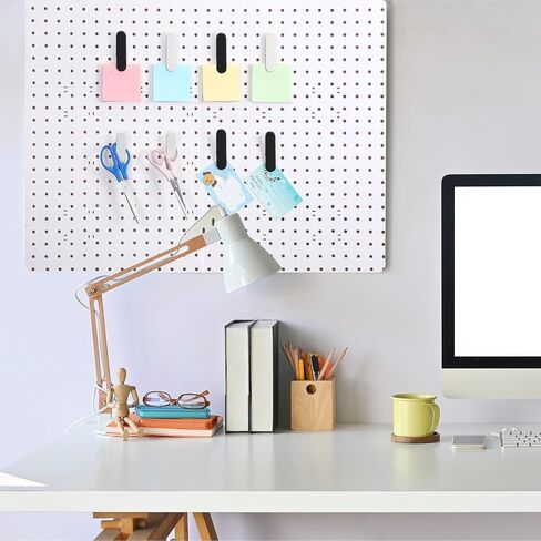 10 Pcs Pegboard Accessories Clips White Pegboard Clips Metal Accessories Hooks Attachment for Crafts Kitchen Bathroom Living Room Office Wall Organize Storage Display Decoration (White) in Saudi Arabia