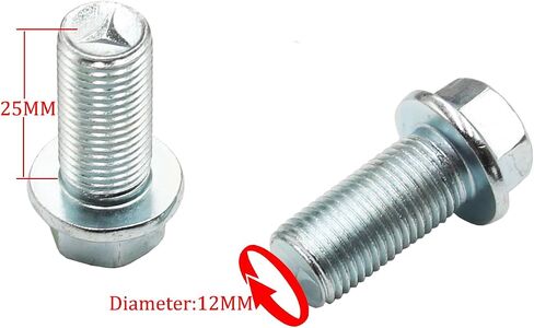 M12 Hex Head Flange Bolt 25 30 40 45 50 60 70 80 90 x 1.25 Pitch, Class 8.8 Zinc (M12-1.25 x 60) in Saudi Arabia