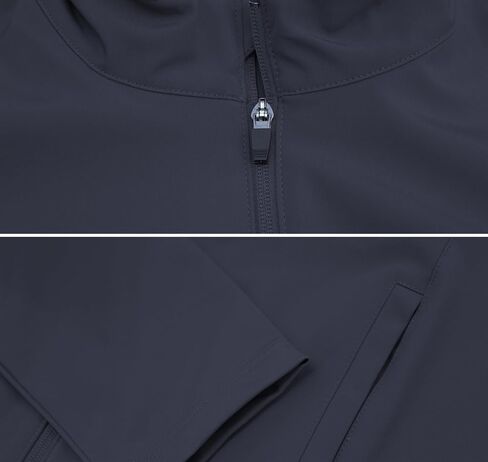 vkwear Women's Classic Soft Shell Water Resistant Fleece Lined Zipper Track Jacket (White, M) in Kuwait