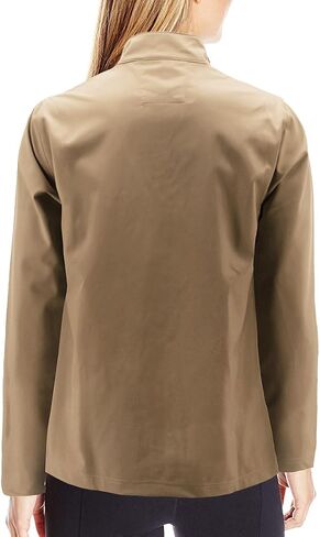 vkwear Women's Classic Soft Shell Water Resistant Fleece Lined Zipper Track Jacket (White, M) in Kuwait