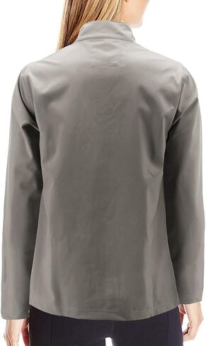 vkwear Women's Classic Soft Shell Water Resistant Fleece Lined Zipper Track Jacket (White, M) in Kuwait