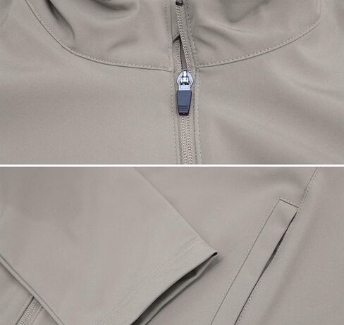 vkwear Women's Classic Soft Shell Water Resistant Fleece Lined Zipper Track Jacket (White, M) in Kuwait
