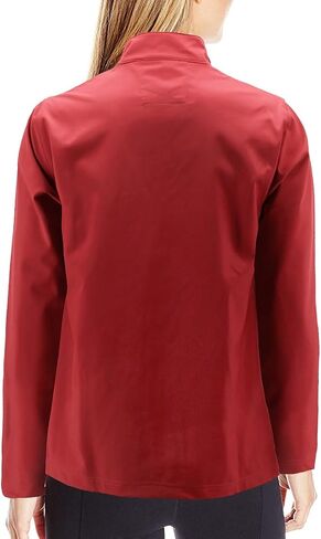 vkwear Women's Classic Soft Shell Water Resistant Fleece Lined Zipper Track Jacket (Silver, XL) in Kuwait