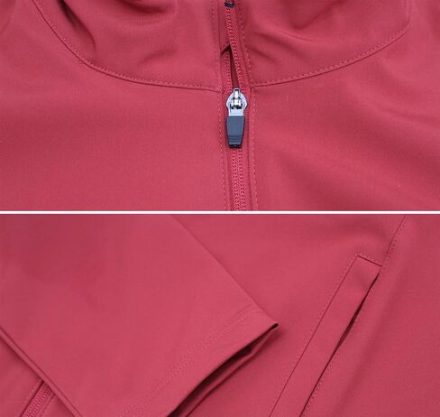 vkwear Women's Classic Soft Shell Water Resistant Fleece Lined Zipper Track Jacket (Silver, XL) in Kuwait