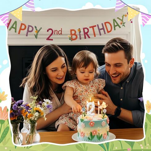 زهرة البرية رقم 1 عيد ميلاد شمعة الربيع زهور الكعكة الكعكة كب كيك توببر ديكور لتوفيات حفلة عيد الميلاد الأولى in Saudi Arabia
