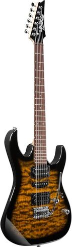 Ibanez grx70qa rg gio electric guitar - حزمة انفجار زمرد شفاف مع مكبر للصوت ، حقيبة أزعج ، موالف ، كابل ، اختيارات ، قرص DVD التعليمي أوستن بازار ، وقطعة تلميع in Saudi Arabia