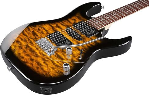 Ibanez grx70qa rg gio electric guitar - حزمة انفجار زمرد شفاف مع مكبر للصوت ، حقيبة أزعج ، موالف ، كابل ، اختيارات ، قرص DVD التعليمي أوستن بازار ، وقطعة تلميع in Saudi Arabia