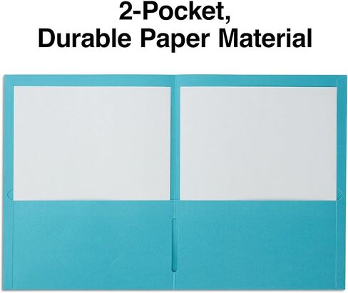 Staples 907693 2-Pocket Folder Light Blue 10/PK (13381-CC) in Saudi Arabia