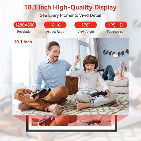 إطار صورة رقمي Frameo مقاس 10.1 بوصة، إطار صور رقمي ذكي يعمل بتقنية WiFi مع ذاكرة 32 جيجا، شاشة لمس عالية الدقة، تدوير تلقائي in Kuwait