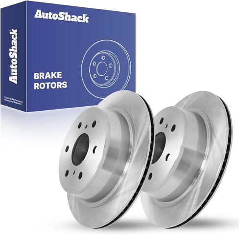 Autoshack الخلفي الخلفي حفر الفرامل دوارات الفرامل الفضية زوج من 2 سائق والركاب البديل على جانب شيفروليه سيلفرادو 1500 تاهو سوبربان 1500 GMC Sierra 1500 Yukon Cadillac Escalade PR65135DSZPR in Kuwait
