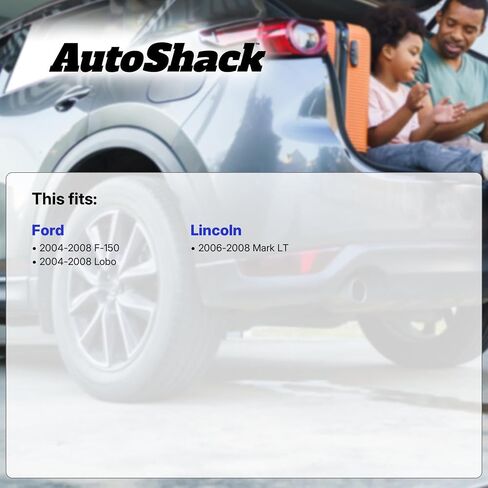Autoshack Black Hat حفر ودوارات فرامل متداول في فرامل فرامل أمامية من الفئة 2004-2008 FORD F-150 2006-2008 LINCOLN MARK LT 4.2L 4.6L 5.4L V6 V8 4WD AWD RWD PR64111LR in Kuwait