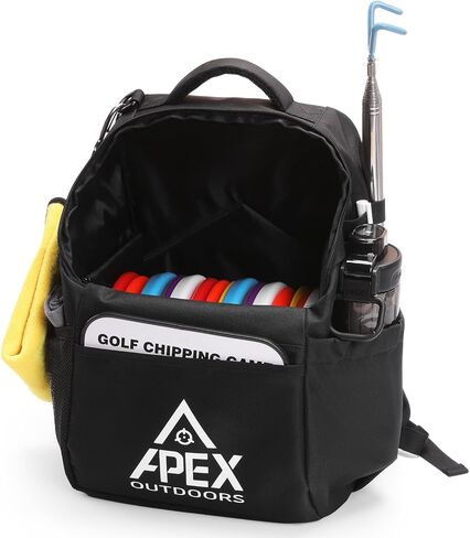 Lite Disc Golf Bag, Disc Golf Backpack Holds Over 18 Discs, with Foldable Support Panels & Accessories Pouch & Water Bottle Holder in Saudi Arabia