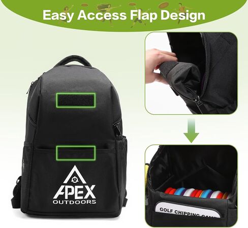 Lite Disc Golf Bag, Disc Golf Backpack Holds Over 18 Discs, with Foldable Support Panels & Accessories Pouch & Water Bottle Holder in Saudi Arabia