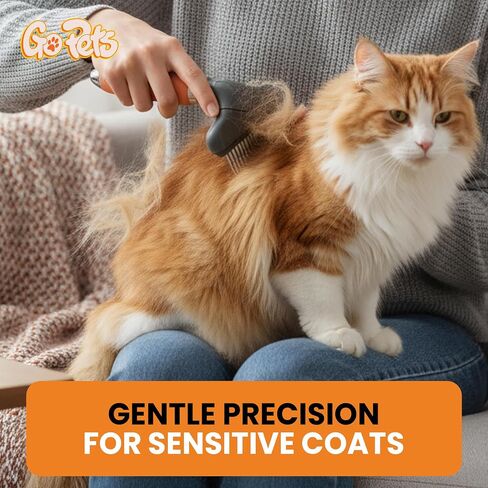 Gopets deseshedding & dematting مشط للكلاب ، وفرشاة القطط ، وفرشاة تحطيم للسرقة ، والتشابك ، والسكان ، وشفرات الفولاذ المقاوم للصدأ ، ومقبض مريح ، مثالي لجميع أنواع السلالات وأنواع المعطف in Kuwait