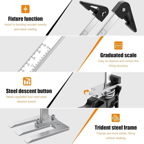 مقبس الذراع الموفر للعمال مقبس البناء متعدد الوظائف ، مقابس الأثاث ， ارتفاع الرفع 10 بوصات 300 رطل الحمل لتثبيت النوافذ والأبواب ورفع الأثاث وأدوات النجارة الخشبية in Kuwait