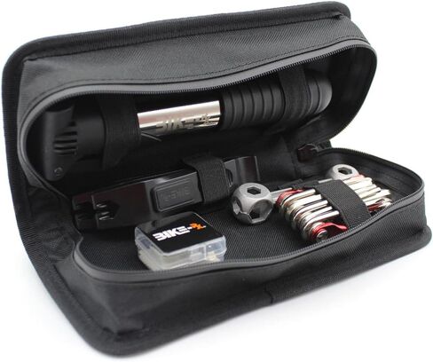 Bike Repair Kit Tool Bag – 16-in-1 Multitool, 120PSI Mini Pump, Tire Levers, Patches, Saddle Bag for Road, Mountain, and E-Bikes, Portable Tool Kit for Emergencies & Repairs in Saudi Arabia