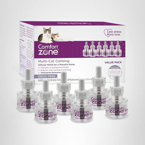 Comfort Zone Multi Cat Calming Diffuser Refill, 6 Pack of 30 Day Refills in Saudi Arabia