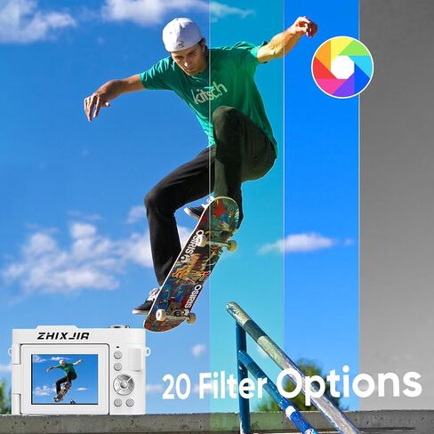 4K Digital Camera for Photography- 50MP Autofocus Vlogging Camera with 2.8" 180°Flip Screen, 18X Digital Zoom- Compact Point and Shoot Camera with 32GB TF for YouTube, Travel, Beginners, Pink in Saudi Arabia