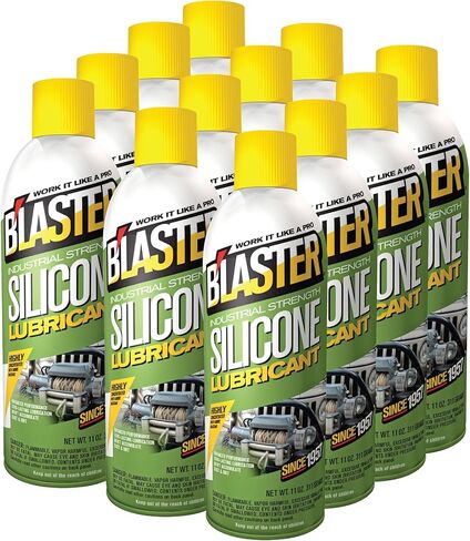B'laster 6-16-SL Industrial Strength Silicone Lubricant with Long Lasting Non-evaporating Formula Eliminates Wear from Constant Friction, 11 Ounces, Pack of 6 in Kuwait