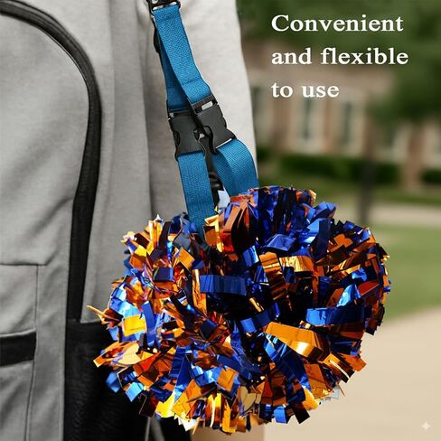 2 حزمة بوم بوم حامل لمقدمي المشجعين - ملحقات حزمة حقيبة ظهر قابلة للتعديل ل POMS Cheer - تشجيع POM Holder Gear For Cheer Teams in Kuwait