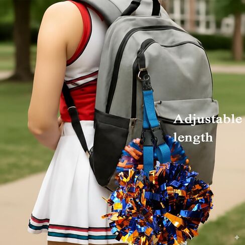 2 حزمة بوم بوم حامل لمقدمي المشجعين - ملحقات حزمة حقيبة ظهر قابلة للتعديل ل POMS Cheer - تشجيع POM Holder Gear For Cheer Teams in Kuwait