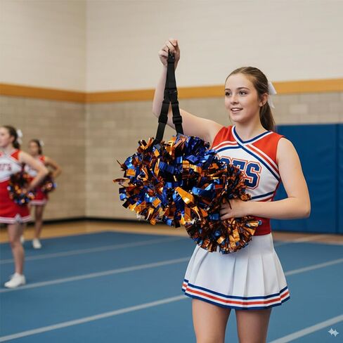 2 Pack Pom Pom Holder for Cheerleaders – Adjustable Backpack Strap Accessory for Cheer Poms - Cheerleading Pom Holder Cheer Gear for Cheer Teams in Saudi Arabia