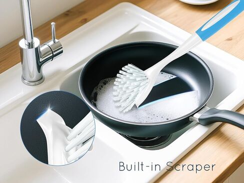 Dish Brush, Dish Scrubber & Kitchen Scrub Brush for Dishes, Pots, Pans, Sink, Cast Iron, Yellow-green 3 Pack in Saudi Arabia