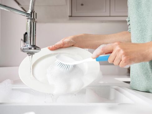 Dish Brush, Dish Scrubber & Kitchen Scrub Brush for Dishes, Pots, Pans, Sink, Cast Iron, Yellow-green 3 Pack in Saudi Arabia