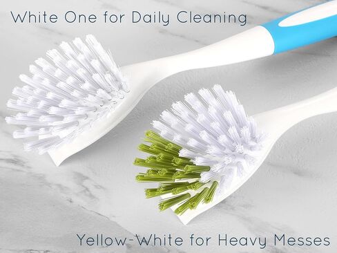 Dish Brush, Dish Scrubber & Kitchen Scrub Brush for Dishes, Pots, Pans, Sink, Cast Iron, Yellow-green 3 Pack in Saudi Arabia