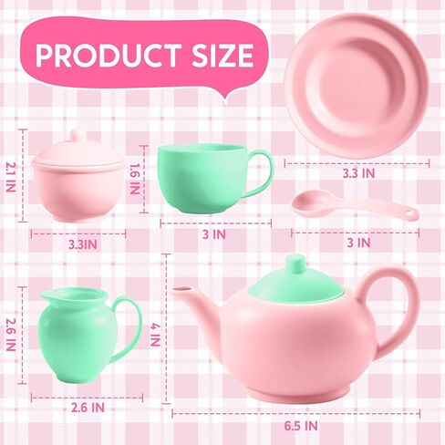 Joyin 18pcs Play Play Play Party Party Play Play Food Accessories BPA Free ، Phthalates Free ، Tea Tea Plastic ، Mini Kitchen for Kids ، Homes for Toddler Boys Girls Ages 3 4 5 6 years in Saudi Arabia