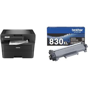 Brother HL-L2480DW لاسلكي مضغوط أحادي اللون متعدد الوظائف طابعة ليزر مع نسخ ومسح ، دوبلكس ، الهاتف المحمول ، بالأبيض والأسود | يتضمن تجربة الاشتراك في تحديث (1) ، جاهز لتجديد Amazon Dash in Kuwait