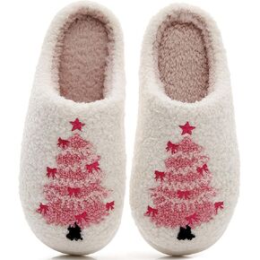 Christmas Slippers For Women Men Women's Cozy House Slippers With a Classic Plaid Pattern In Red And Black For Christmas Indoor Outdoor in Saudi Arabia