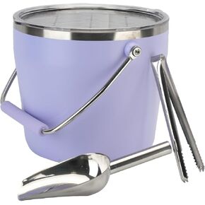 دلو الجليد المعزول مع الغطاء ، مغرفة وملقط-مبرد مشروبات مزدوجة الفولاذ المقاوم للصدأ ، يحمل 6 زجاجات بيرة أو 3 زجاجات نبيذ-مثالية للحفلات والبار المنزلي والمناسبات الخارجية in Kuwait