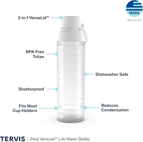 Tervis Venture Lite Michigan Wolverines - Primary Logo Made in USA Double Walled Insulated Tumbler Travel Cup Keeps Drinks Cold & Hot, 24oz Water Bottle, Classic in Saudi Arabia