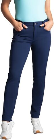 Ibkul Women's 5-Pocket Performance Place-Factured Fabric ، Flattering Fit ، Confer Comfort-75002 Stone Solid M in Kuwait
