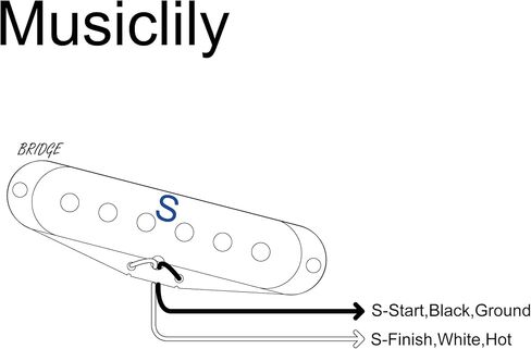 Musiclily Pro ST-50S Staggered Alnico 5 Single Coil Neck Middle Bridge Pickups Set for Strat Style Electric Guitar, Cream in Saudi Arabia
