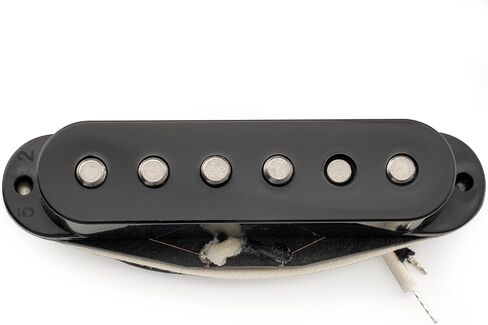 Musiclily Pro ST-50S Staggered Alnico 5 Single Coil Neck Middle Bridge Pickups Set for Strat Style Electric Guitar, Cream in Saudi Arabia