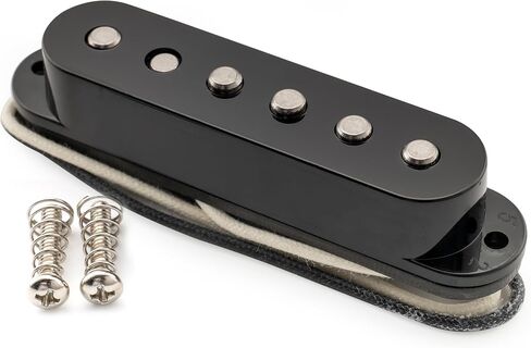 Musiclily Pro ST-50S Staggered Alnico 5 Single Coil Neck Middle Bridge Pickups Set for Strat Style Electric Guitar, Cream in Saudi Arabia