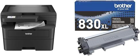 Brother HL-L2480DW لاسلكي مضغوط أحادي اللون متعدد الوظائف طابعة ليزر مع نسخ ومسح ، دوبلكس ، الهاتف المحمول ، بالأبيض والأسود | يتضمن تجربة الاشتراك في تحديث (1) ، جاهز لتجديد Amazon Dash in Saudi Arabia