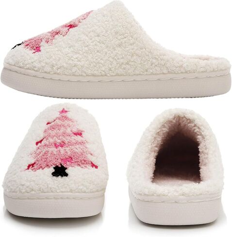 Christmas Slippers For Women Men Women's Cozy House Slippers With a Classic Plaid Pattern In Red And Black For Christmas Indoor Outdoor in Saudi Arabia