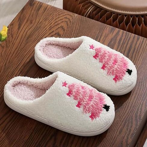 Christmas Slippers For Women Men Women's Cozy House Slippers With a Classic Plaid Pattern In Red And Black For Christmas Indoor Outdoor in Saudi Arabia