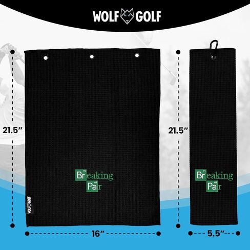 مناشف Wolf Golf - قد يكون معكم المناشف الجولف - ملحقات الجولف للرجال - هدايا الجولف للرجال - منشفة غولف مضحكة. in Kuwait