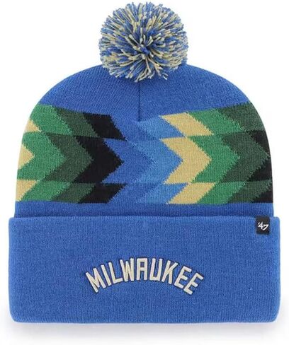 47 City Edition Script Northward Fashion Cuff Beanie Hat مع POM - قبعة شتوية متماسكة بأساور NBA in Kuwait