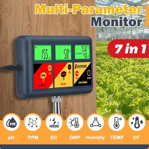 UIUZAMR pH Meter for Hydroponics PPM EC Meter for Water Hydroponics Simultaneously Display Tester for Plant Nutrients pH Conductivity Meter for Reservoir Tank Hydroponic Water System in Saudi Arabia