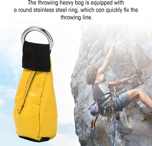 Throw Weight Bag Multipurpose Nylon Throwing Rope Sandbag for Outdoor Tree Climbing Rock Climbing Cave Exploration Stainless Steel Ring Lightweight Durable in Saudi Arabia