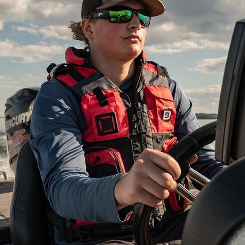 BLUESTORM Keyhole Life Jacket for Adults | US Coast Guard (USCG) Approved Type 2 Basic Universal Foam Life Vest Preserver (PFD) in Orange in Kuwait